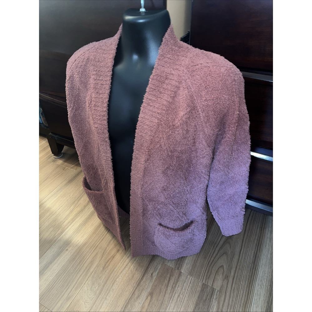 Barefoot Dreams Cardigan Cozychic Sweater Soft Open Front Size Small Light Rust - Picture 2 of 7